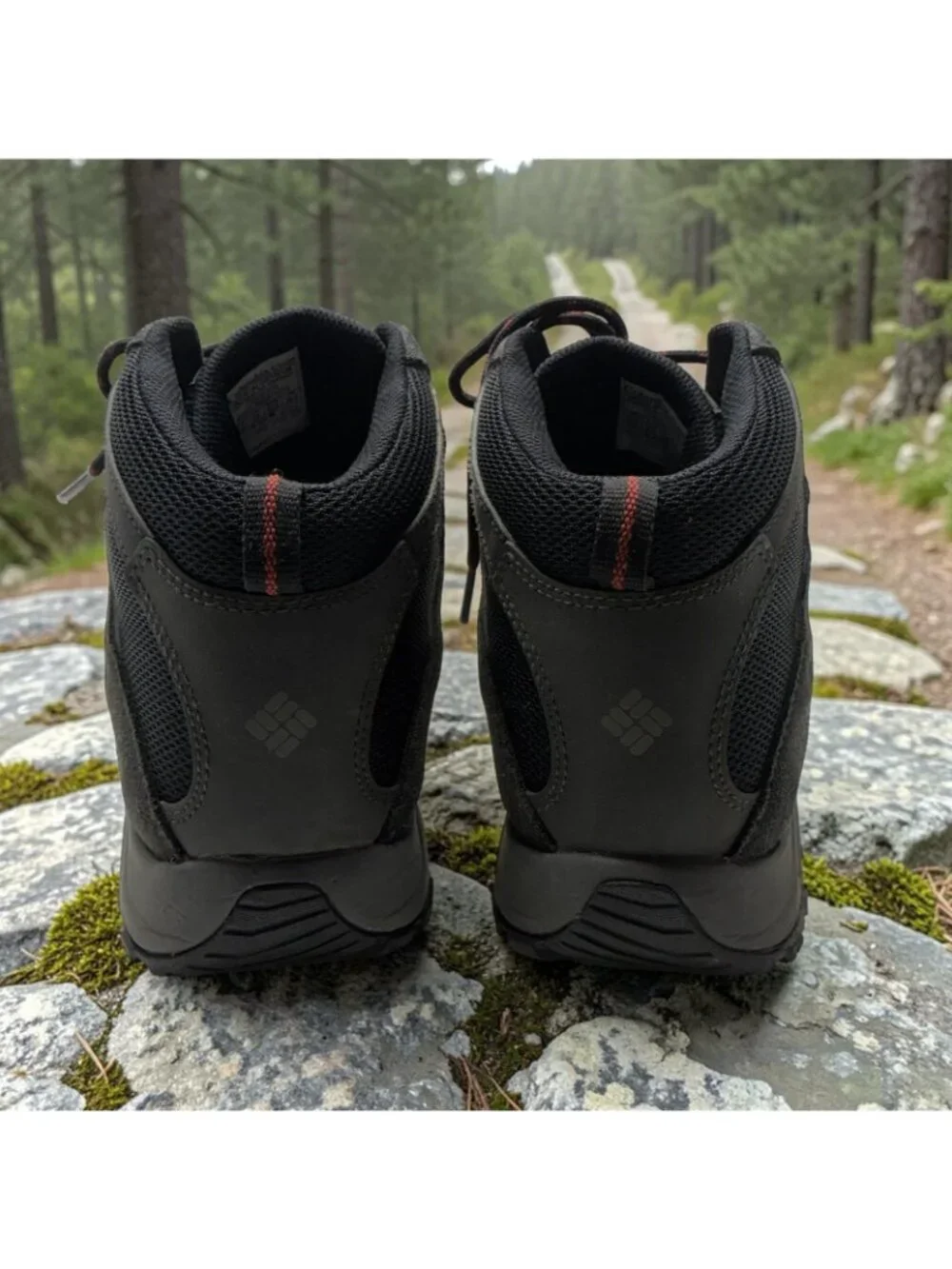Columbia Mens 10.5 Hiking Boots Leather Black